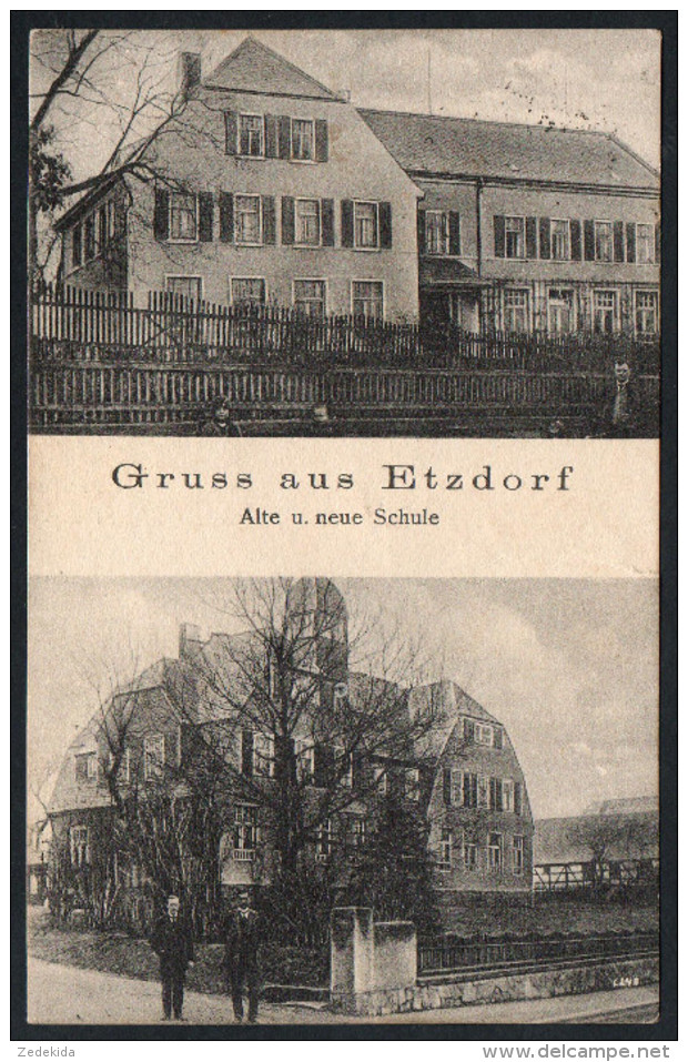 2474 - Alte Ansichtskarte - Gruss Aus Etzdorf Bei Döbeln Striegistal - Alte Und Neue Schule Gel 1930 - Doebeln