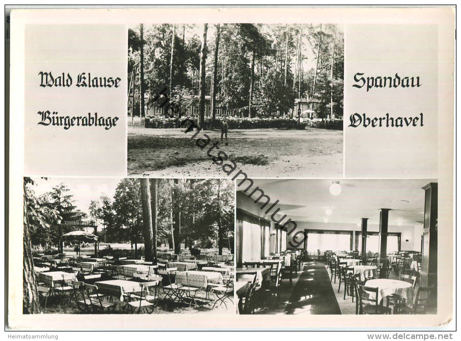 Berlin - Spandau - Bürgerablage - Waldklause - Inh. Horst Breddin - Foto-Ansichtskarte - Spandau