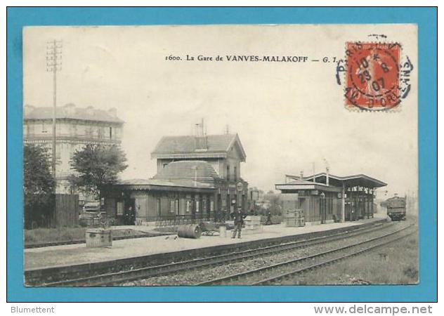 CPA 1600 - Chemin De Fer Arrivée Du Train En Gare De VANVES-MALAKOFF 92 - Vanves