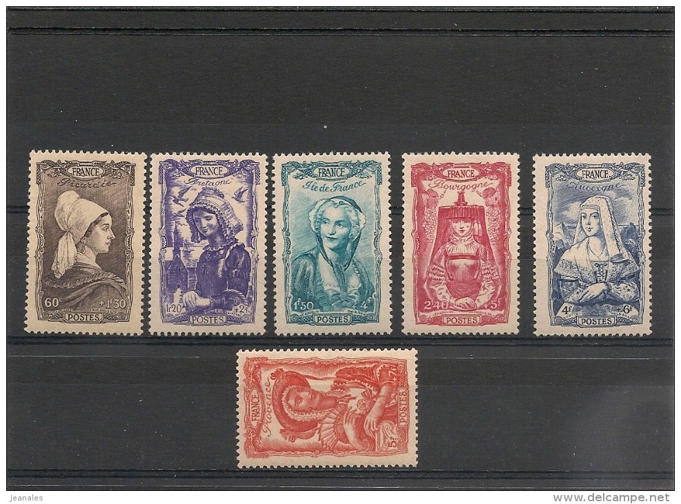 FRANCE  1943 N° Y&T :593/598** LUXE - Unused Stamps