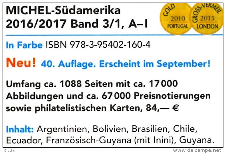 MICHEL 2016 Amerika Band 3/1+2 Neu 168€ Americo Argentinia Bolivien Brazil Chile Ecuador Guyana Paraguay Surinam Uruguay - Material Und Zubehör