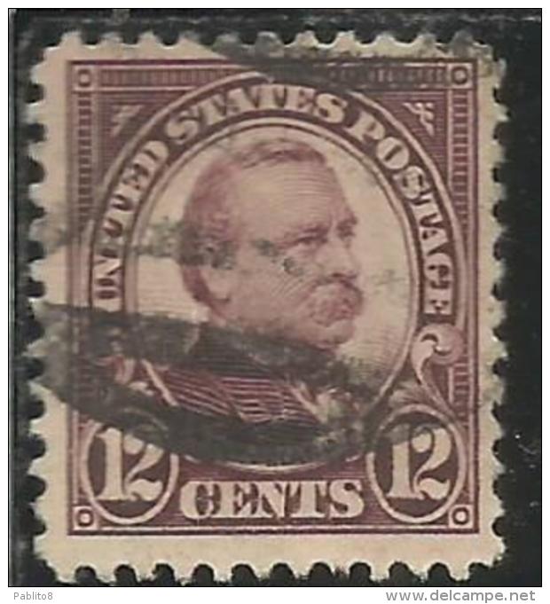 UNITED STATES STATI UNITI USA 1922 1925 1923 GROVER CLEVELAND CENT. 12 12c USATO USED OBLITERE´ - Other & Unclassified