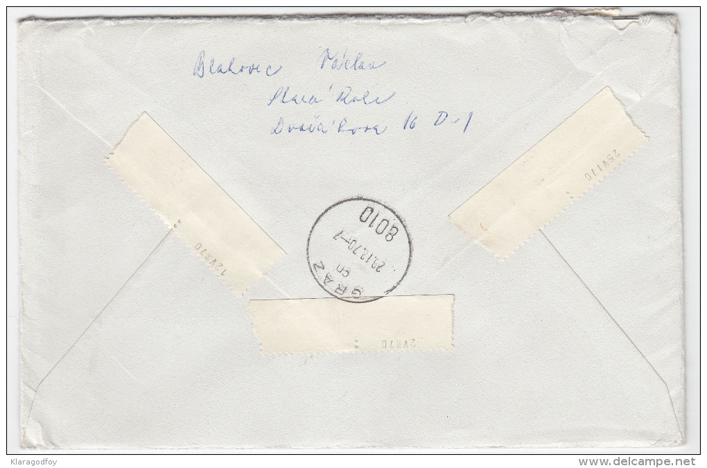 Soccer Stamps On Cover Travelled 1970 Czechoslovakia To Austria Registered Bb160429 - 1970 – Mexico