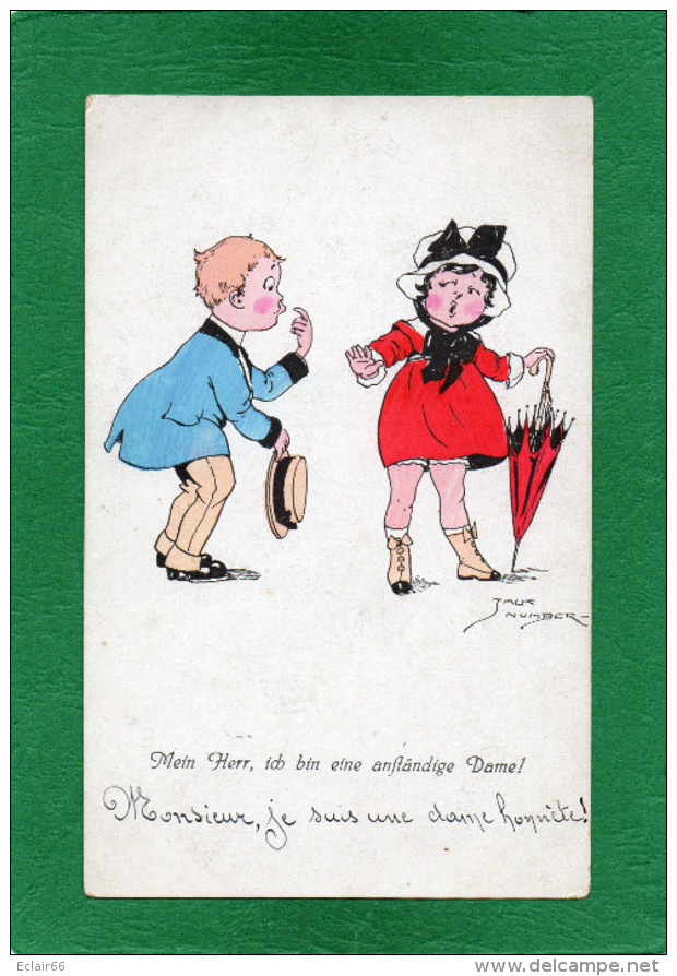 JACK NUMBER HUMOUR ENFANT ** ARTIST SIGNED NUMERO (1) CPA Année 1921   CPA ILLUSTRATEUR - Number, Jack