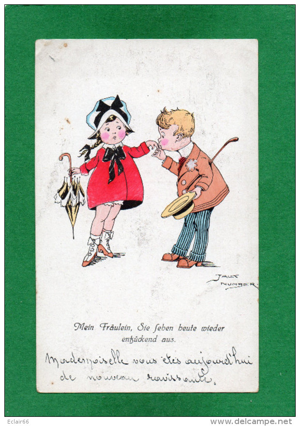 JACK NUMBER HUMOUR ENFANT ** ARTIST SIGNED NUMERO (2) CPA Année 1921   CPA ILLUSTRATEUR - Number, Jack