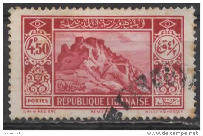 LEBANON 1930 Views -  4p.50 - Red (Beaufort) FU SOME RUST SPOTS - Libanon