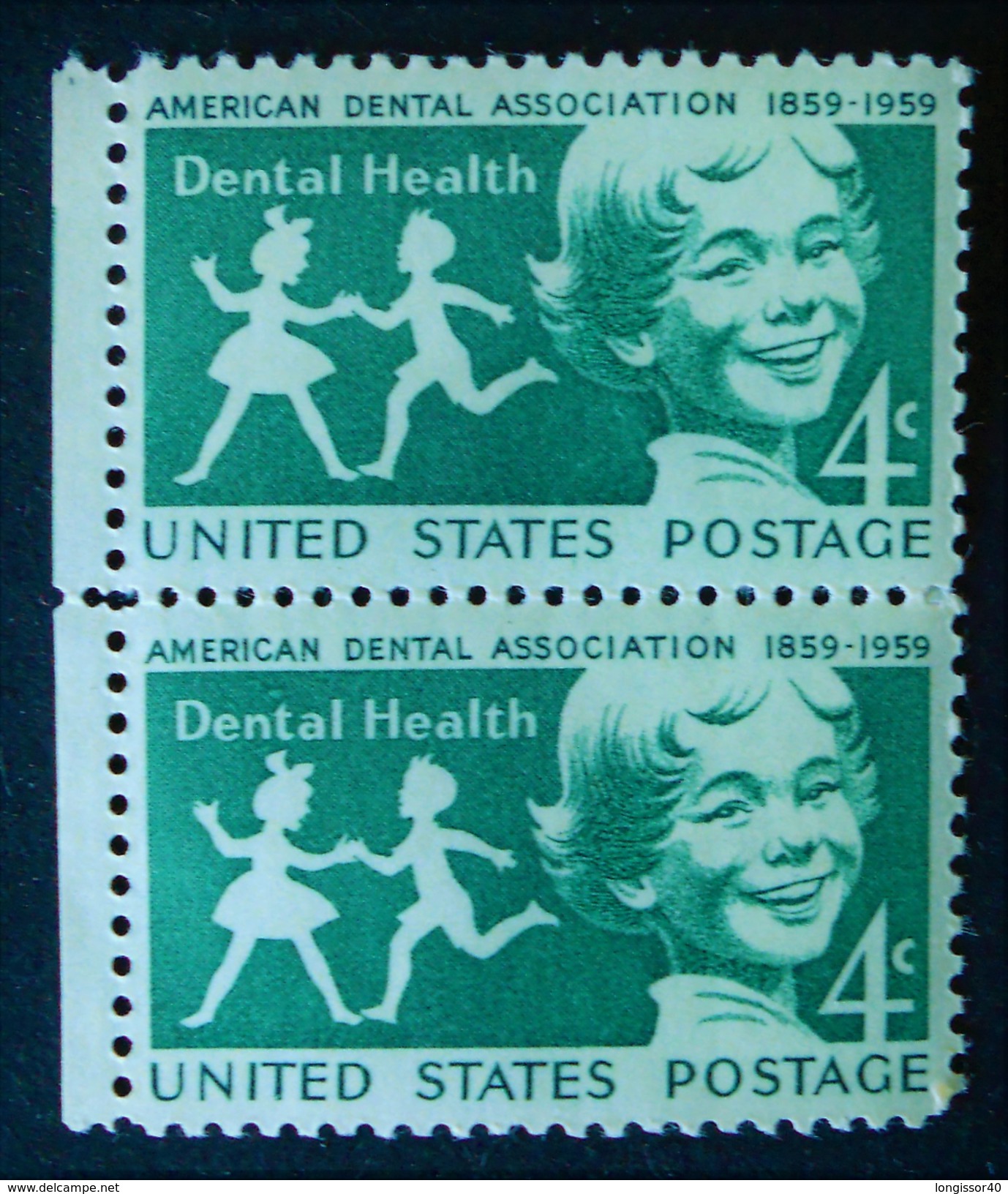 JEUNESSE AUX DENTS SAINES 1959 - PAIRE NEUVE ** - YT 674 - MI 761 - BORD DE FEUILLE - Unused Stamps