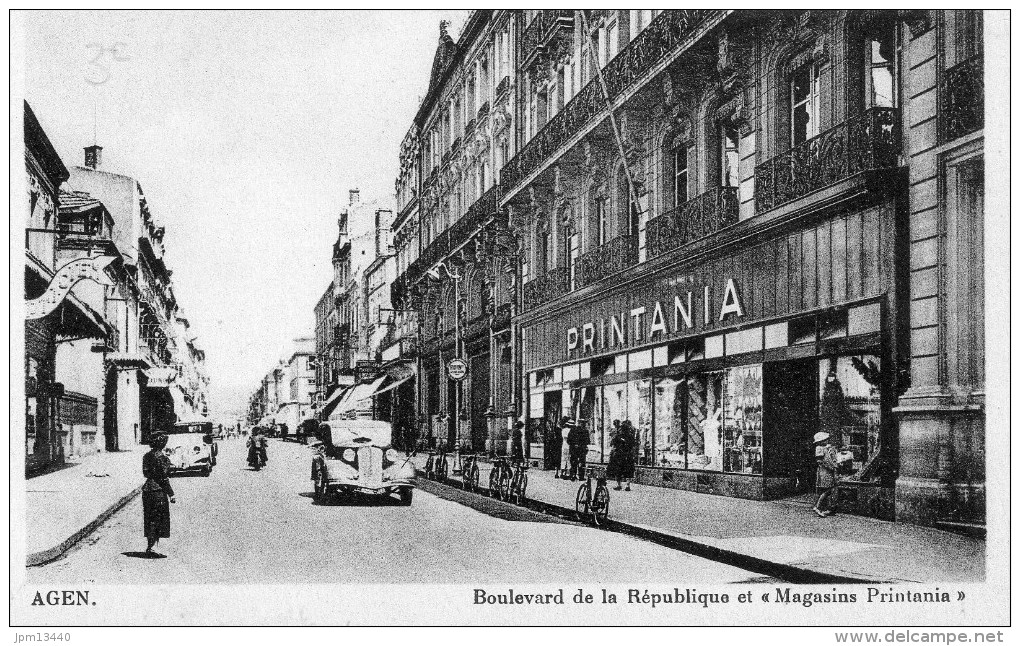 AGEN BOULEVARD DE LA REPUBLIQUE Et MAGASINS PRINTANIA - Agen