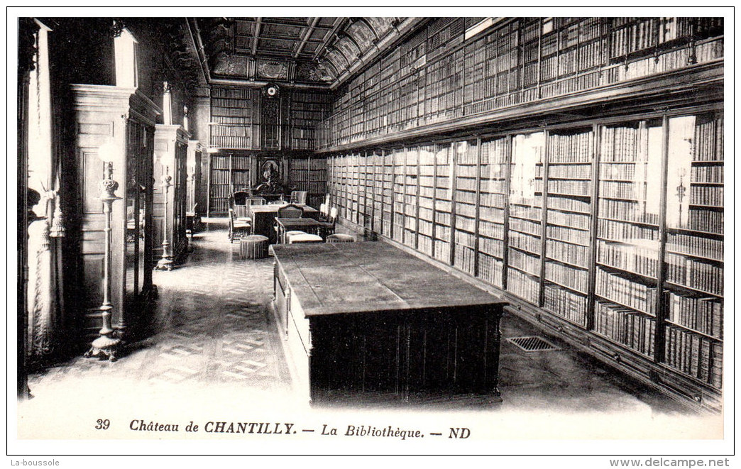 THEME - BIBLIOTHEQUE  - La Bibliothèque Du Château De Chantilly - Bibliothèques