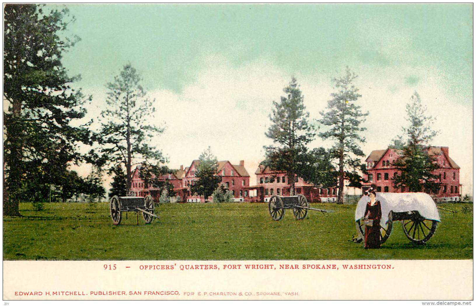 OFFICERS' QUARTERS , FORT WRIGHT , NEAR SPOKANE, WASHINGTON . - Spokane