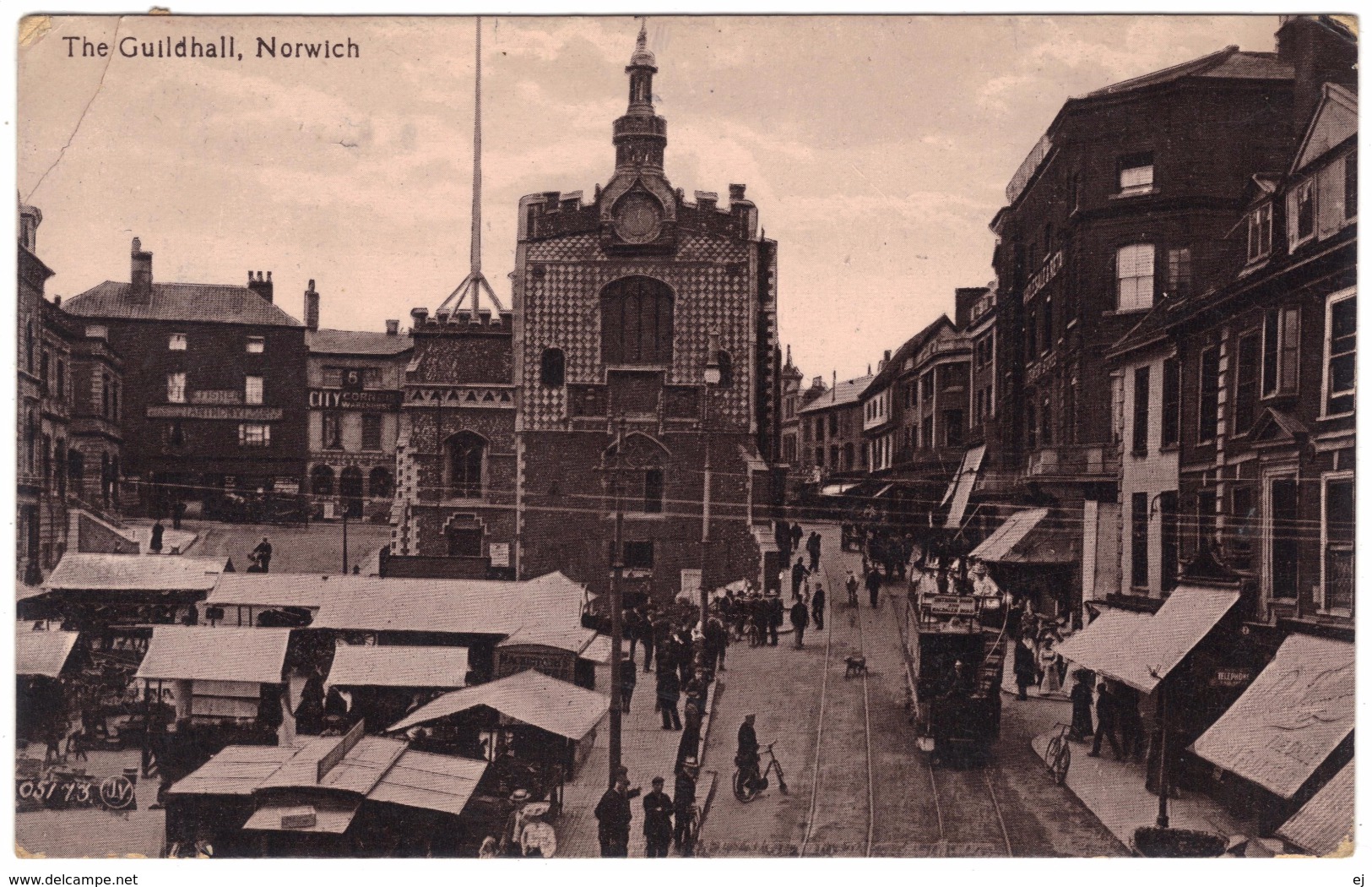 The Guildhall, Norwich Animated - Valentine´s Series - Postmark 1911 - Norwich