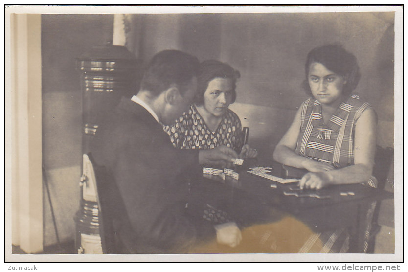 Domino Real Photo Postcard 20s - Chess