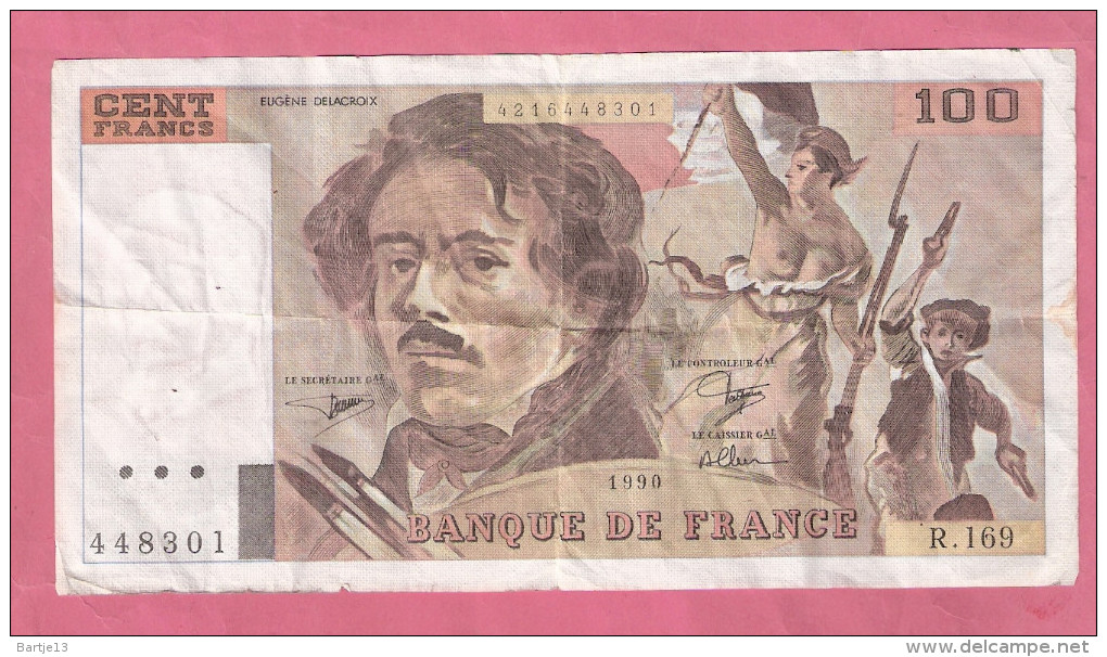 FRANKRIJK 100 FRANCS 1990 P154C - 100 F 1978-1995 ''Delacroix''