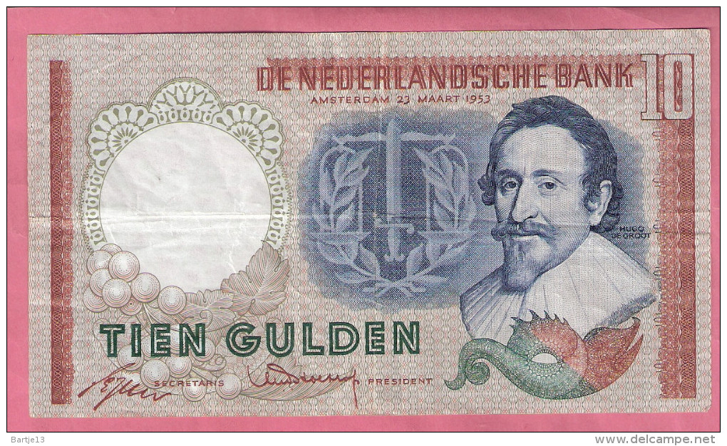 NEDERLAND 10 GULDEN 1953 - 10 Gulden