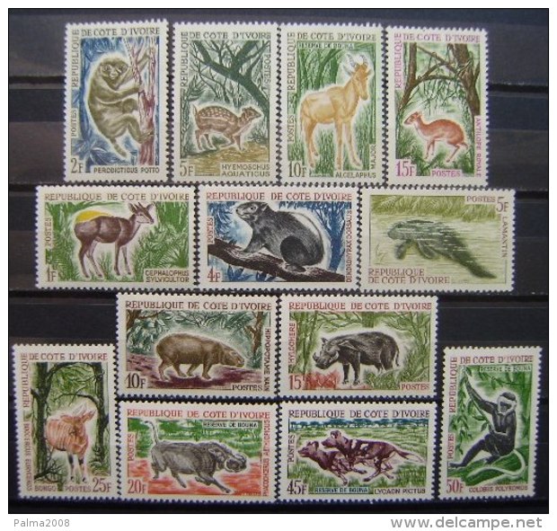 COSTA DE IVOR - IVERT 211/20 - SELLOS NUEVOS (**) SIN FIJASELLOS - ANIMALES DE CAZA - ( H 038 ) - Otros - África