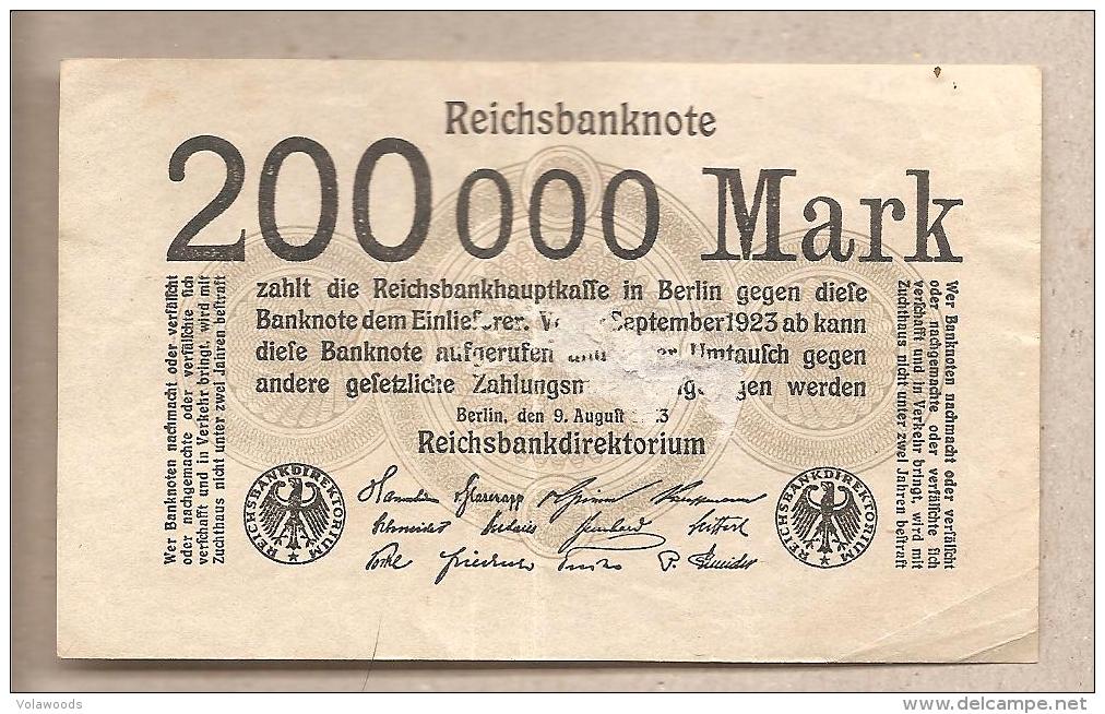 Germania - Banconota Circolata Da 200.000 Marchi - 1923 - Sonstige & Ohne Zuordnung