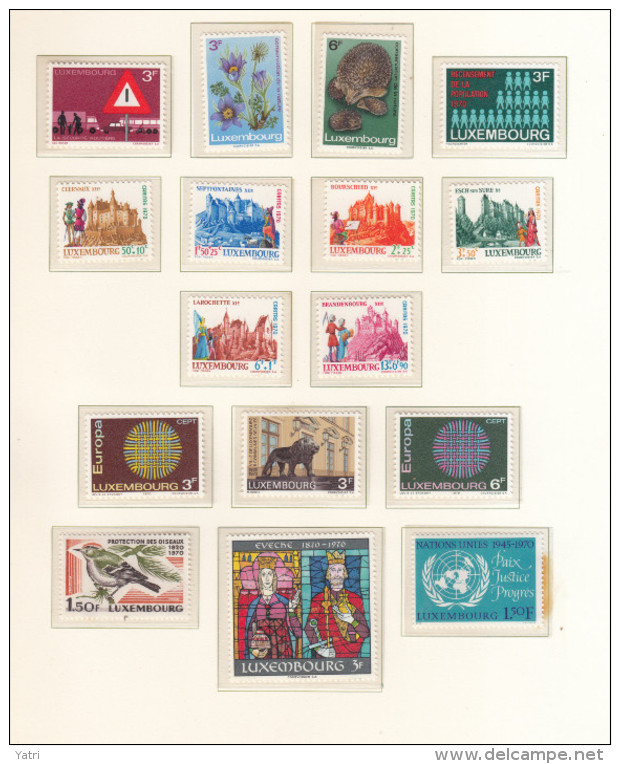 Luxemburg 1970 Annata Completa / Complete Year Set **/MNH VF - Full Years