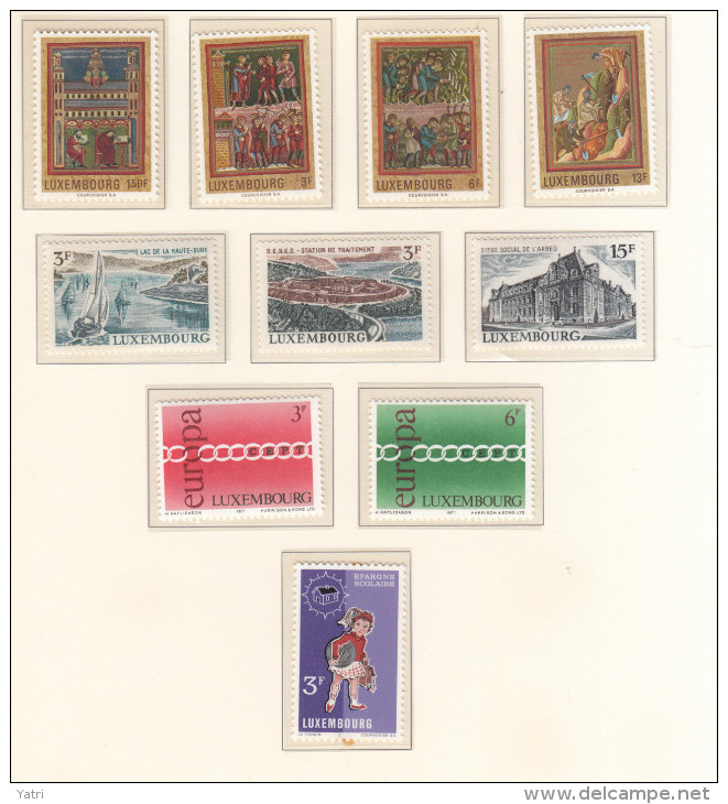 Luxemburg 1971 Annata Completa / Complete Year Set **/MNH VF - Années Complètes