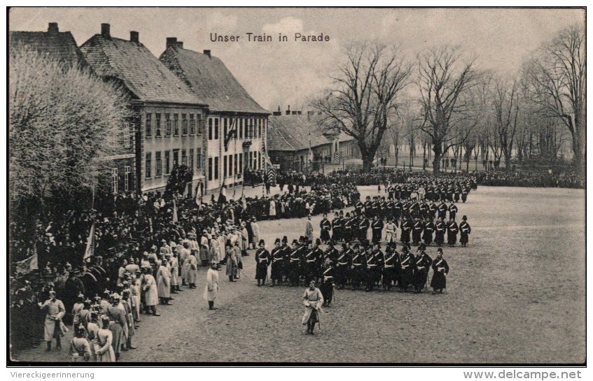 ! Alte Ansichtskarte Rendsburg, Militärparade, 1909, Militaria, Schleswig-Holstein - Régiments