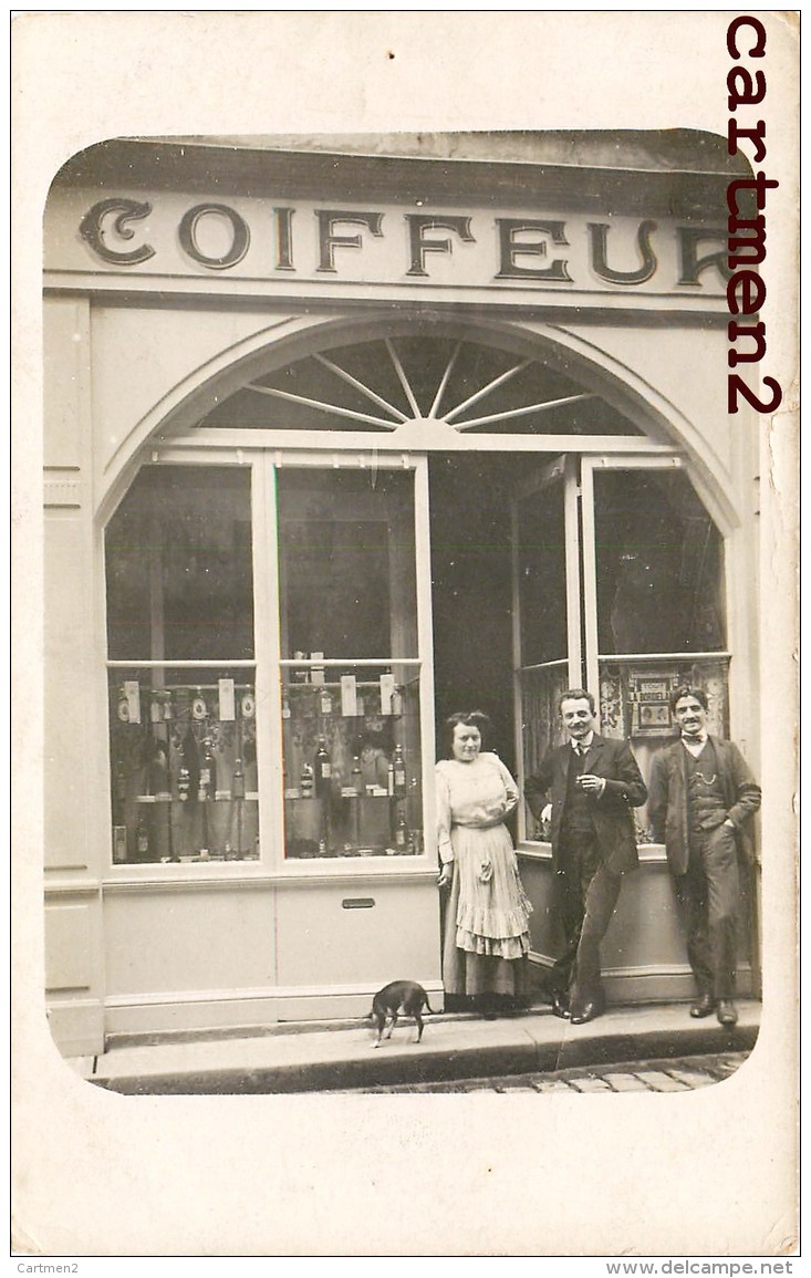 CARTE PHOTO : BORDEAUX DEVANTURE COIFFEUR SALON DE COIFFURE COMMERCE 33 GIRONDE - Bordeaux