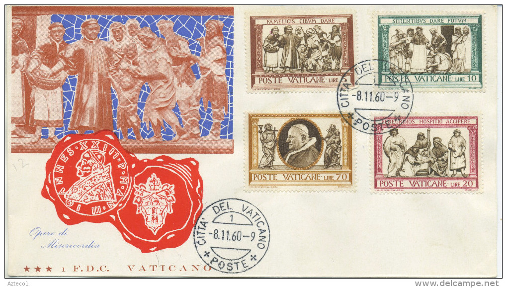 VATICANO - FDC ROMA 1960  - OPERE DI MISERICORDIA - FDC