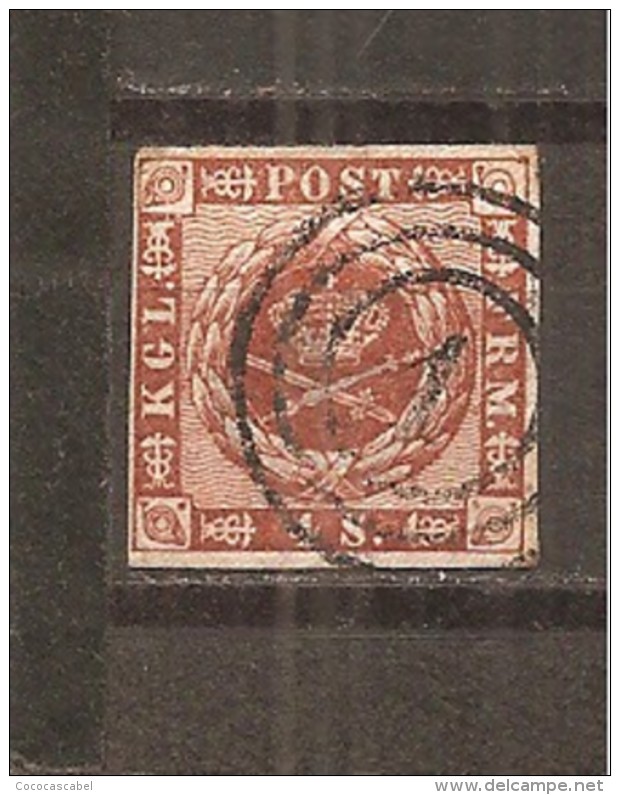 Dinamarca-Denmark Yvert Nº 8 (usado) (o) - Used Stamps