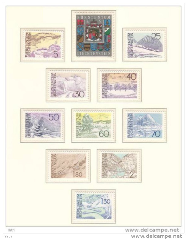 Liechtenstein - 1973 Annata Completa / Complete Year Set **/MNH VF - Años Completos