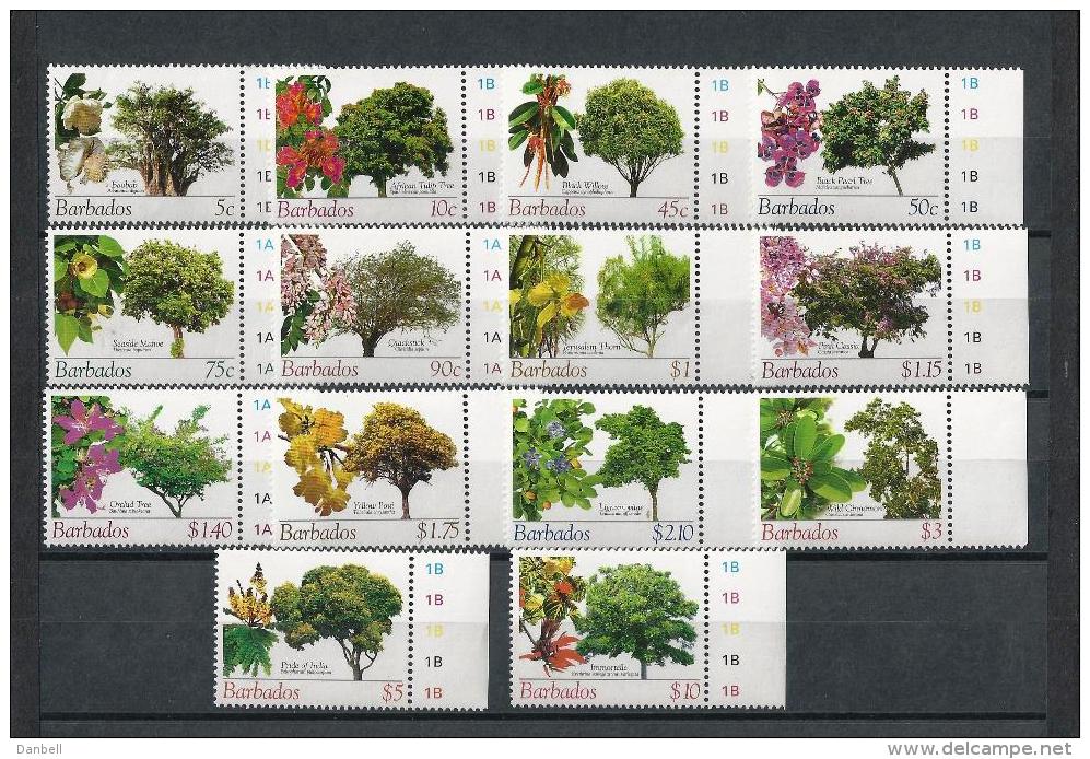 BARBADOS) 2006  ALBERI Serie 14 Val MNH  Perfetta Bordo Di Foglio - Barbados (1966-...)