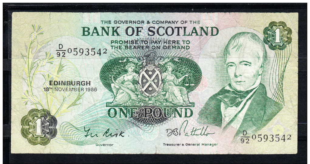 ESCOCIA 1986  1 LIBRA  BANK OF SCOTLAND    MBC..B151 - 1 Pound