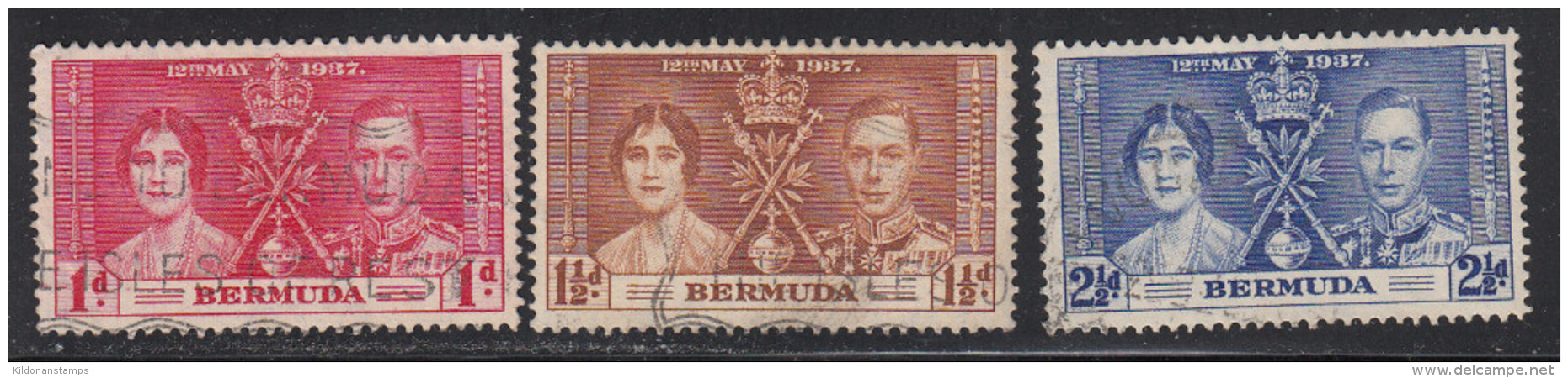 Bermuda 1937 Coronation, Cancelled, Sc# , SG 107-109 - Bermudes