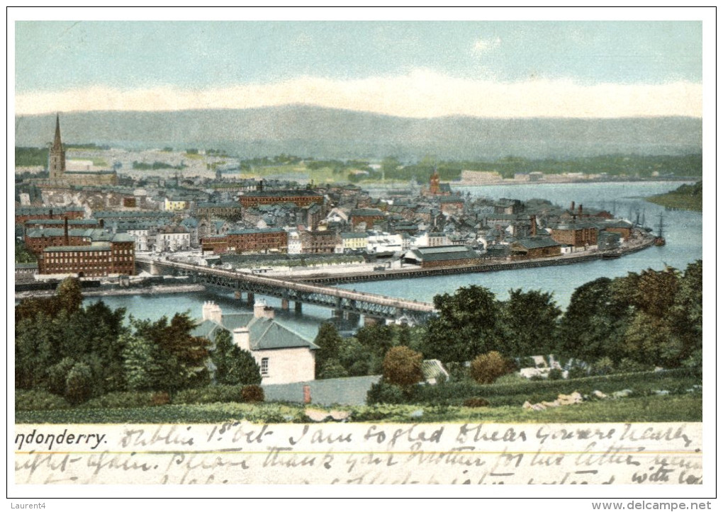 (675) Very Old Postcard - Carte Ancienne - UK - Londonderry - Londonderry