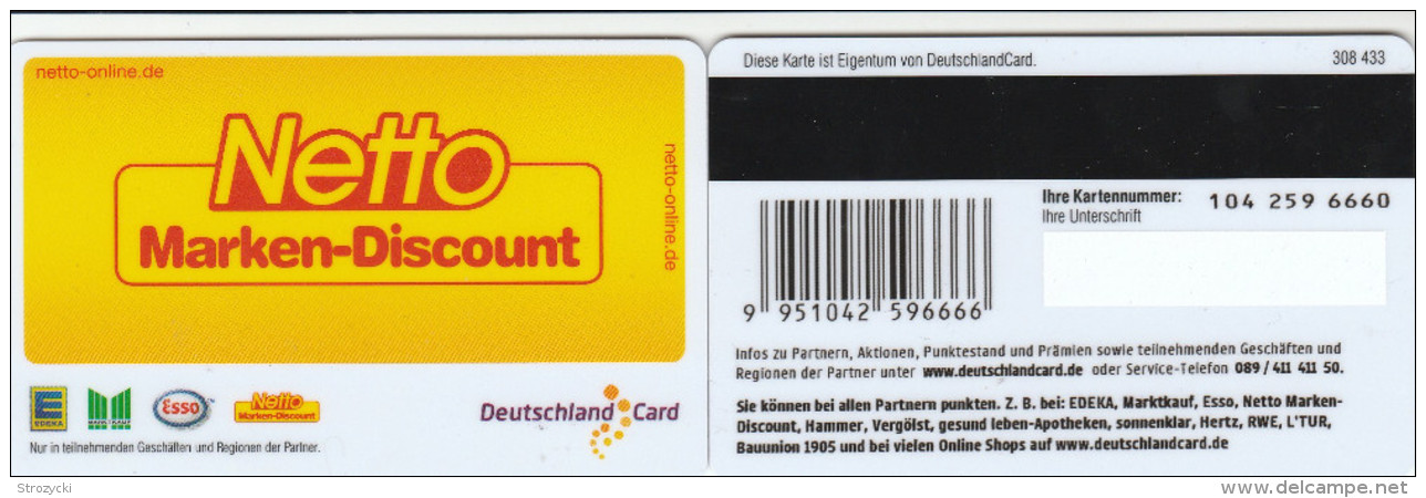 Germany - Loyality Card - Deutschland Card - Netto - Sin Clasificación