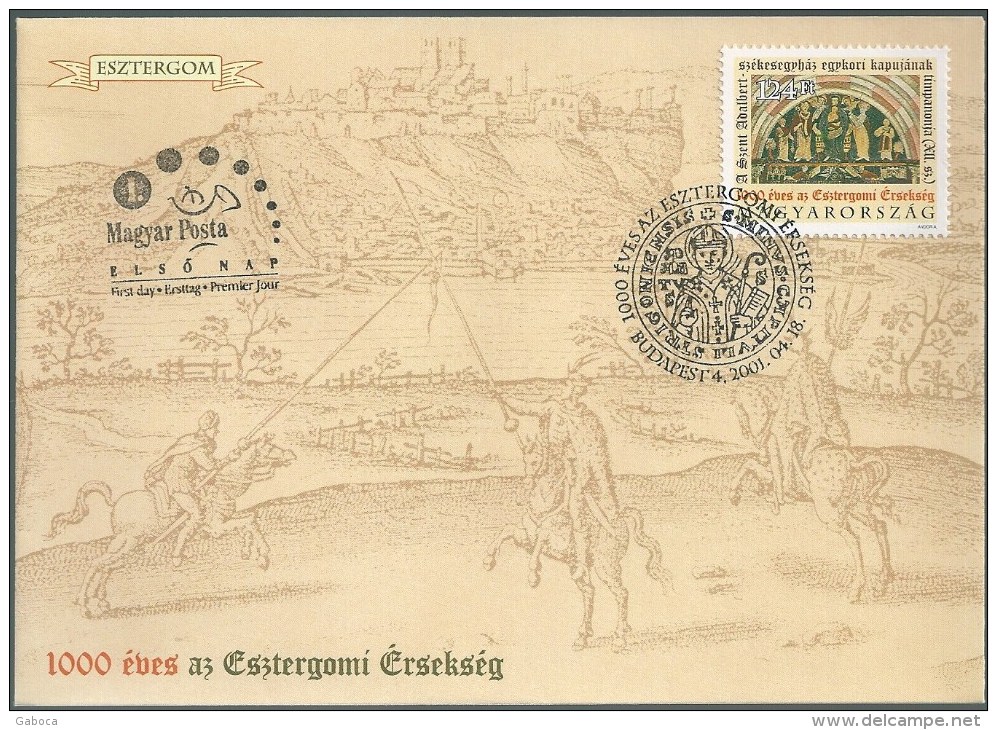 4014 Hungary FDC With SPM Architecture Building Abbey Esztergom - Klöster