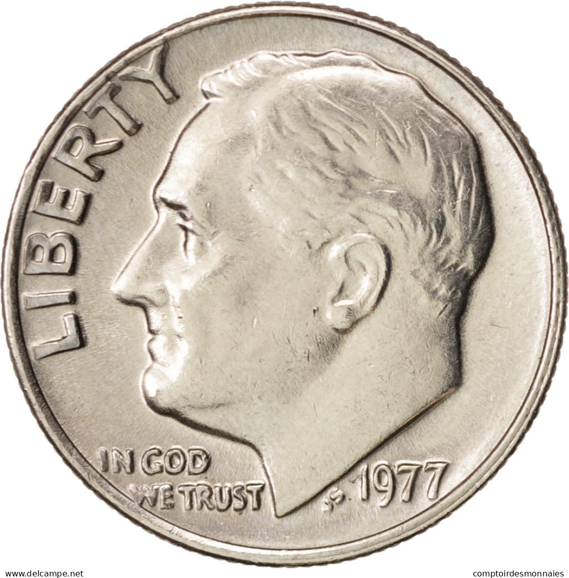 Monnaie, États-Unis, Roosevelt Dime, Dime, 1977, U.S. Mint, Philadelphie, SUP - 1946-...: Roosevelt