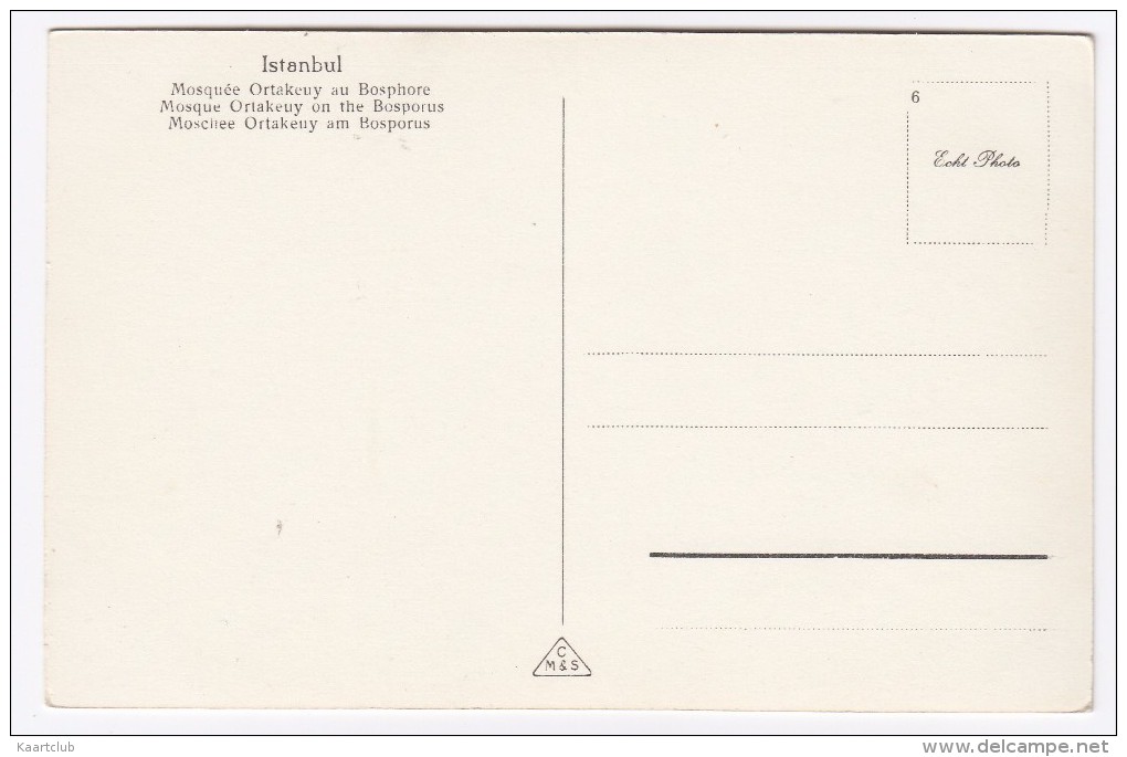 Istanbul -  Mosquée Ortakeuy Au Bosphore   - Bosporus  -  (Türkiye) - Turkije