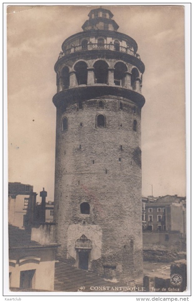 Constantinople - Tour De Galaia  - (1926)  -  (Türkiye) - Turkije
