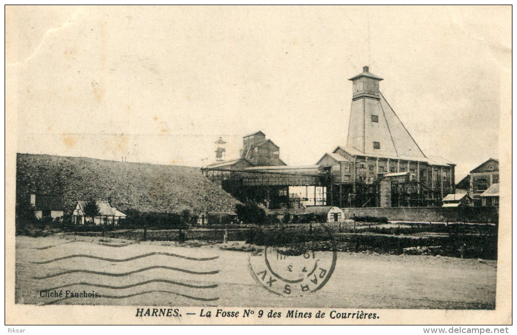 HARNES(PAS DE CALAIS) MINE DE COURRIERE - Harnes