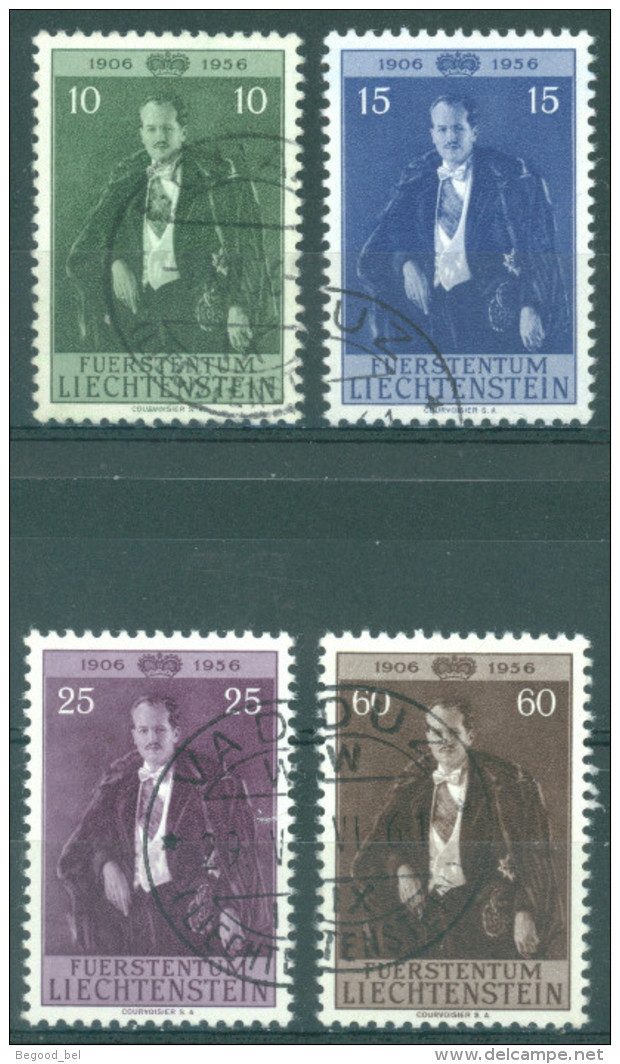 LIECHTENSTEIN - 1956 - USED/OBLIT.  - FRANZ JOSEF II - Yv 309-312 Mi 348-351 - Lot 13834 - Oblitérés