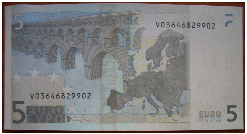 UN BILLETE DE 5 EUROS ESPAÑA ( V ) FIRMA DUISENBERG DE LOS PRIMEROS AÑO 2002 SERIE M003 S/C PLANCHA RIGUROSA - 5 Euro