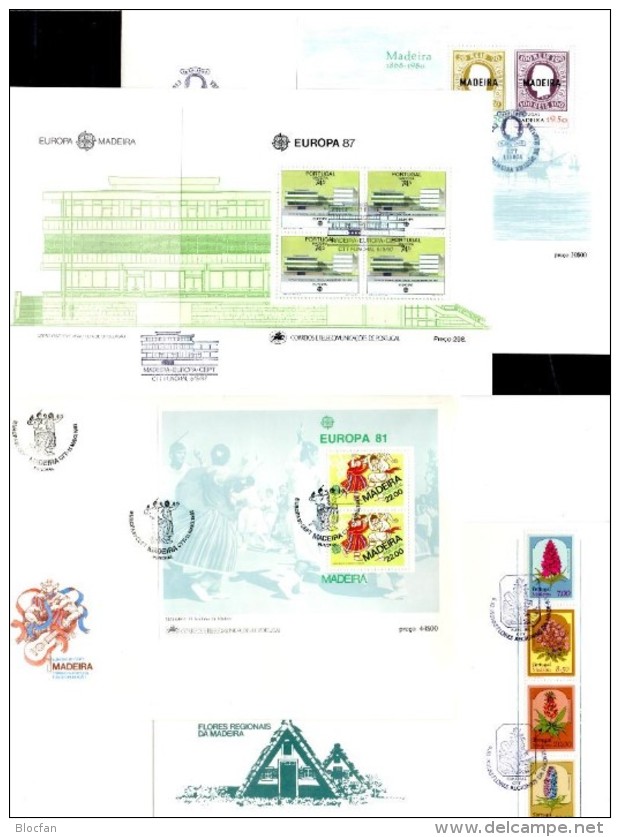 CEPT Historie 1980-89 Madeira Block 1-10+HBl.1 FDC 137€ Schiffe Hb Blocs History Ship Ms Cover Flower Sheets Bf Portugal - Sammlungen