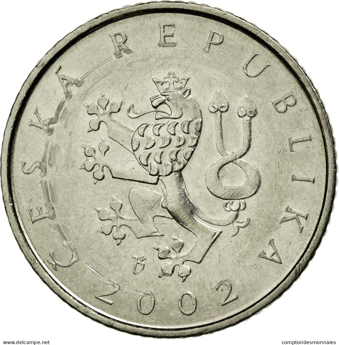 Monnaie, République Tchèque, Koruna, 2002, TTB+, Nickel Plated Steel, KM:7 - Tchéquie