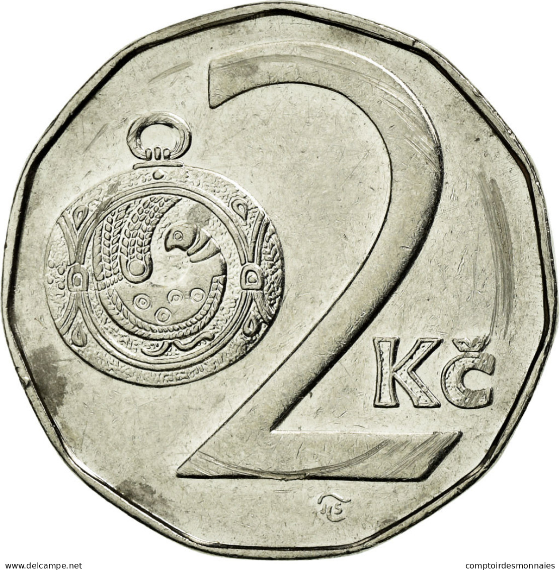 Monnaie, République Tchèque, 2 Koruny, 1995, TTB+, Nickel Plated Steel, KM:9 - Czech Republic