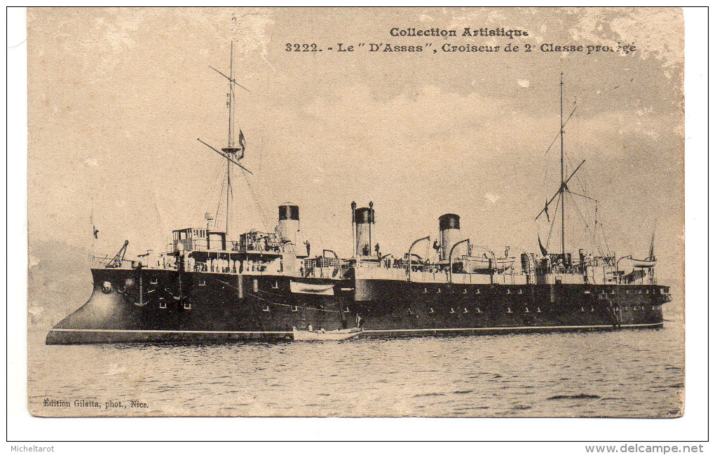 Transport : Bateaux : Le Croiseur ''D'Assas" - Guerra