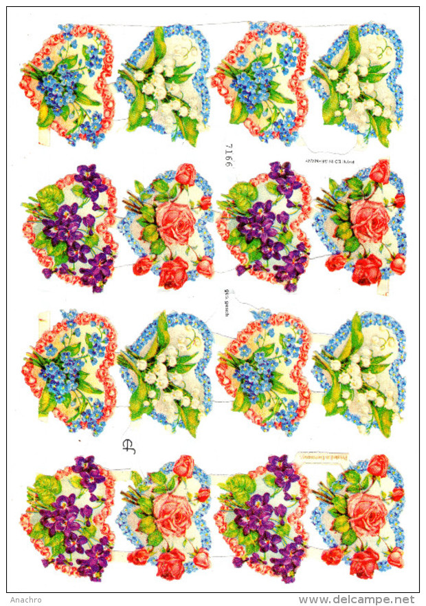 COEURS FLEURIS AMOUR LANGAGE DES FLEURS X 16 - Angeles