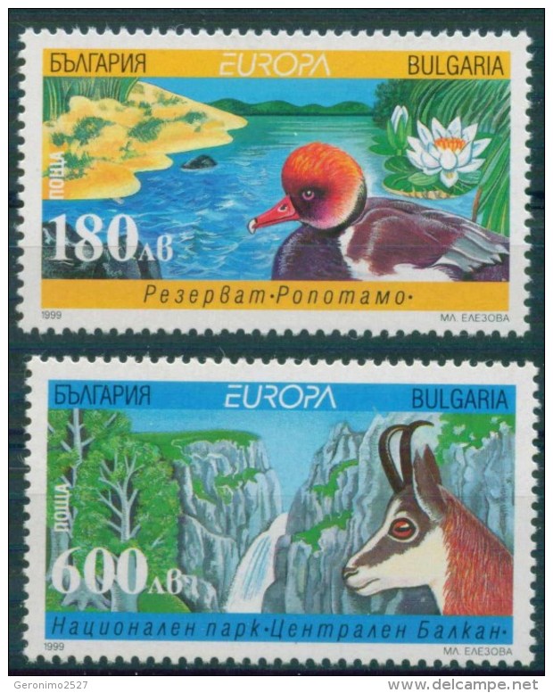 Europa CEPT 1999 BULGARIA National Parks - Fine Set MNH - 1999