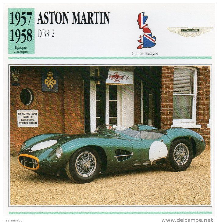 Aston Martin DBR 2 1957-1958 (derrière Il Y A Un Texte Sur Les Caracteristiques De La Voiture) - Auto's