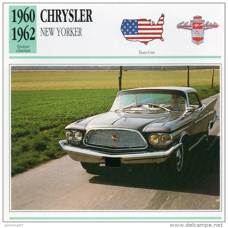 Chrysler New Yorker 1960-1962 (derrière Il Y A Un Texte Sur Les Caracteristiques De La Voiture) - Auto's