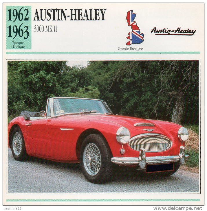 Austin-Healey 3000 MK II 1962-1963 (derrière Il Y A Un Texte Sur Les Caracteristiques De La Voiture) - Voitures