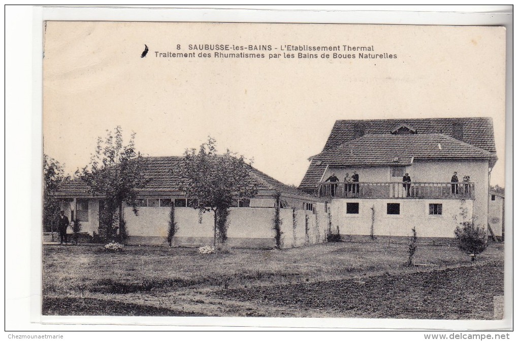 GIRONDE - SAUBUSSE LES BAINS - ETABLISSEMENT THERMAL - TRAITEMENT RHUMATISMES PAR BAINS BOUES NATURELLES - CPA - Other & Unclassified