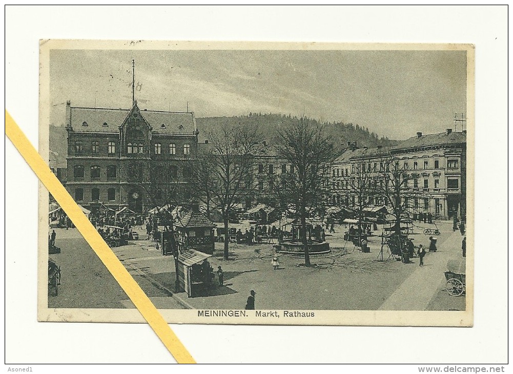 AK Meiningen - Detail - Rathaus - Gelaufen 1929 - Meiningen